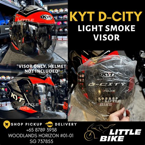 KYT D-City Light Smoke Visor - Little Bike