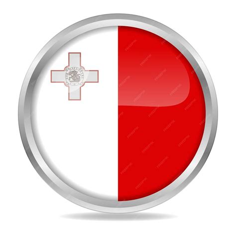 Free Vector | Malta flag gradient button circle