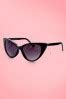 50s Fenella Cat Eye Sunglasses in Black