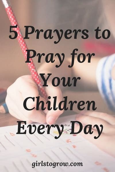 5 Prayers to Pray for Your Children Every Day - Girls To Grow