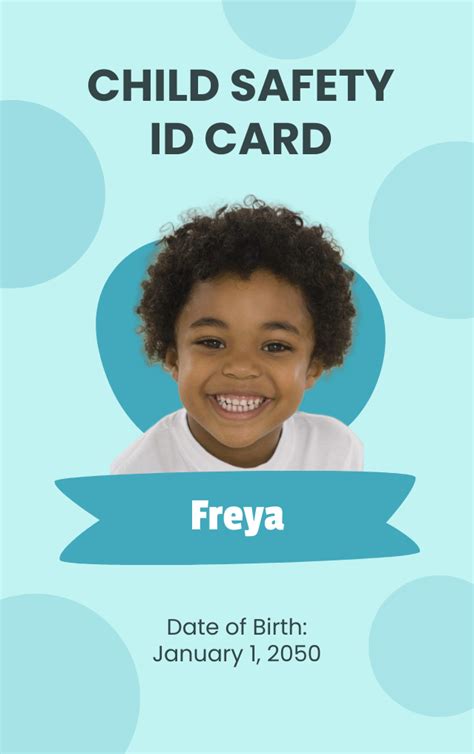 Child Safety ID Card Template - Edit Online & Download Example ...