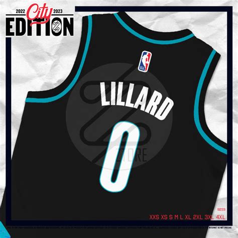 ZTORE City Edition NBA PORTLAND TRAILBLAZER DAMIAN LILLARD Jersey 2023 ...