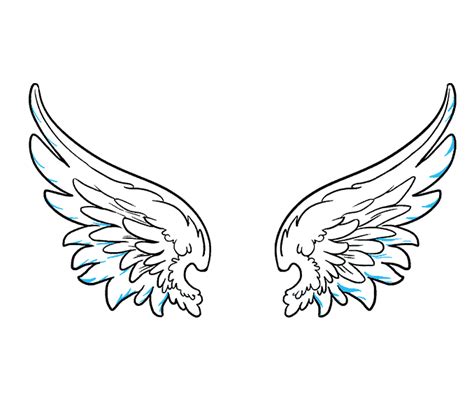 How to Draw Angel Wings: Easy Step-by-Step Angel Wings Drawing Tutorial ...