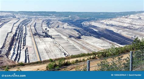 The Largest German Open Pit Lignite Mine Hambach Stock Photo - Image of ...