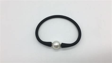 Popular Negative Ion Custom Silicone Rubber Cuff Bracelet With Pearl - Buy Cuff Bracelet,Custom ...