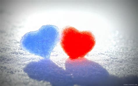 Valentine's Day Snow Hearts wallpaper | love | Wallpaper Better