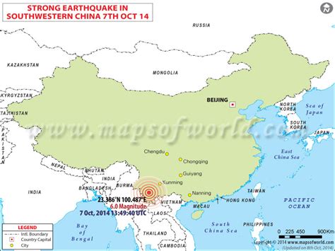 Earthquakes in China | Area affected by Earthquake in China