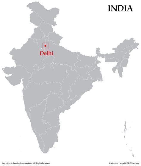 Delhi on India Map, Where is Delhi Located in India