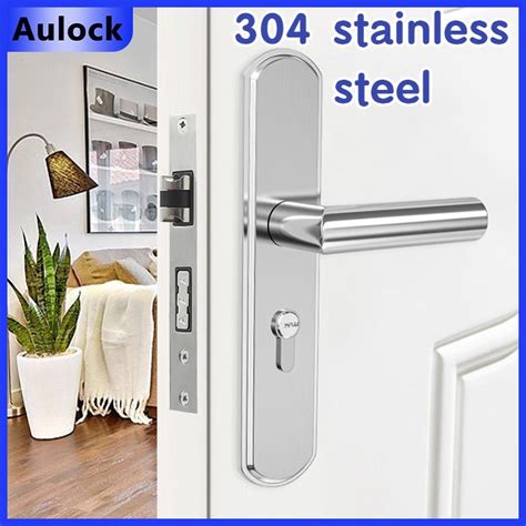 304 stainless steel Double lock door knob set european style bedroom ...