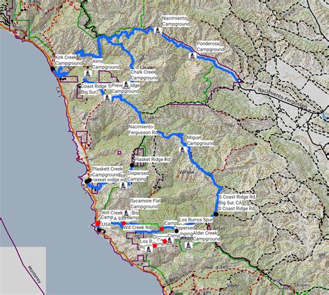 Los Padres National Forest Map - Maps Model Online