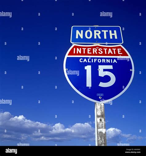 Interstate 15 road sign california hi-res stock photography and images - Alamy