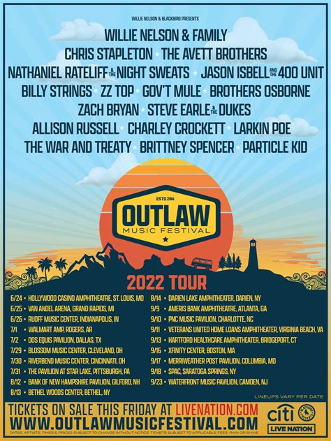 Outlaw Music Festival 2022 Lineup | ACountry