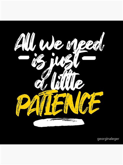 "All we need is just a little patience (Patience Lyrics)" Coasters (Set ...