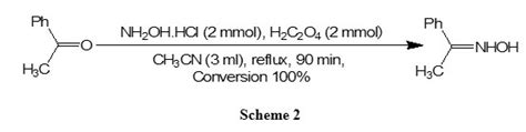 Synthesis of Oximes from the Corresponding of Organic Carbonyl ...