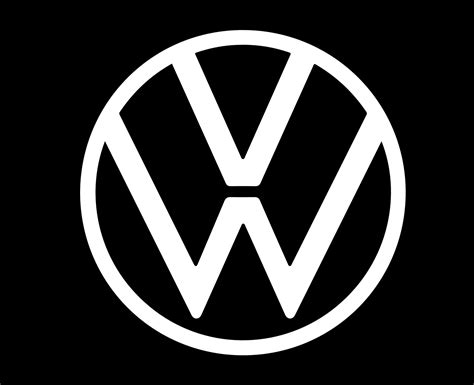 Volkswagen Logo Brand Car Symbol White Design German Automobile Vector Illustration With Black ...