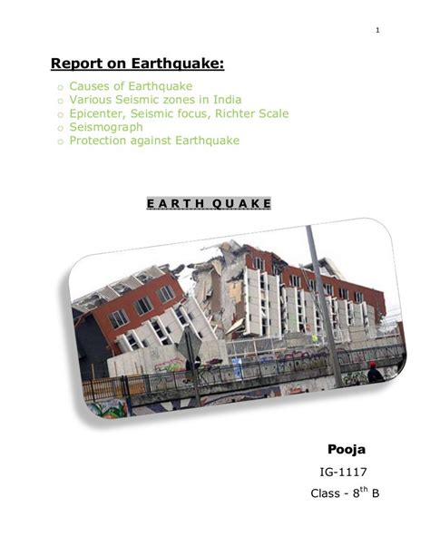 Earthquake project