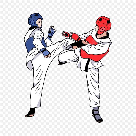 Concurso De Taekwondo Coreano PNG ,dibujos Peleando, Wuguan, Movimiento PNG y PSD para Descargar ...