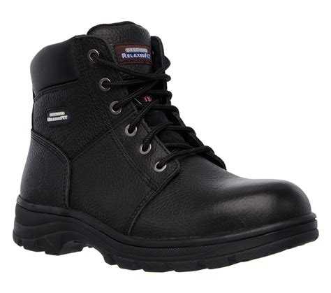 Skechers Safety Work Boot Steel Toe 77009EC BLK Black boots