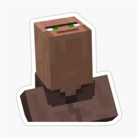 "Minecraft Villager Cursed Meme" Sticker for Sale by TheKeyToReality | Redbubble