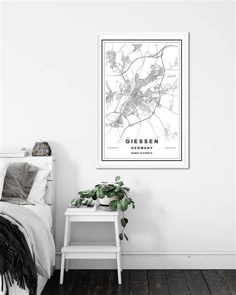 GIESSEN MAP PRINT, High Res Map, Map of Giessen, Giessen Germany Map, Giessen Printable Map ...