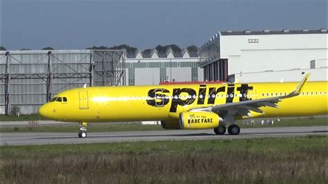 First Flight NEW A321 for SPIRIT Airlines - Takeoff & Landing at XFW ...