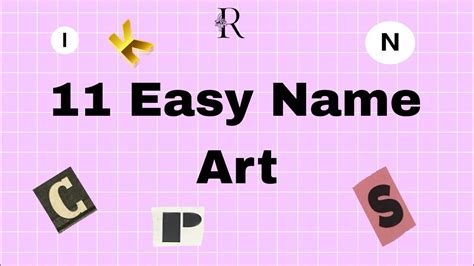 Name Art How to draw 11 Easy Name Drawing for beginners - step by step Tutorial - YouTube