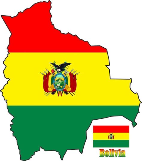 Premium Vector | Bolivia map and flag