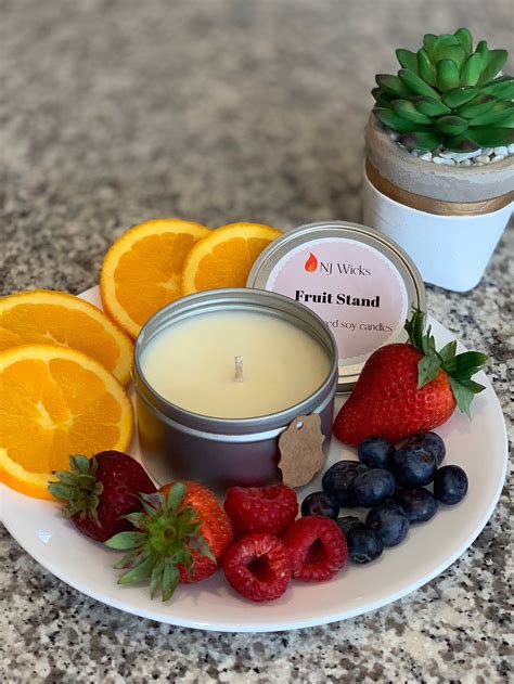 Fruit Scented Candle, Soy Candle, All Natural Candle, Chemical Free, Summer Scented Candle, 8 oz ...