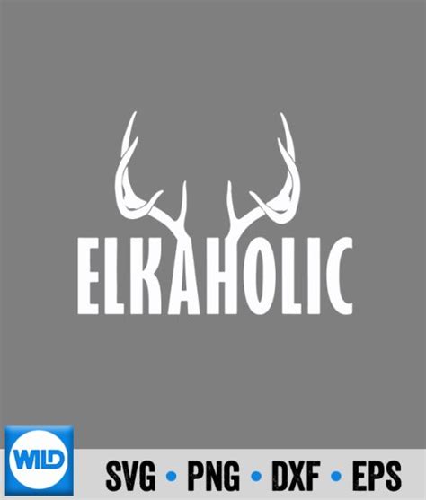 Hunting SVG, Elkaholic Elk Hunter Hunting Vintage SVG - WildSvg