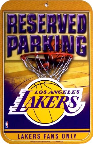 LOS ANGELES LAKERS BASKETBALL PARKING ONLY SIGN - Old Time Signs