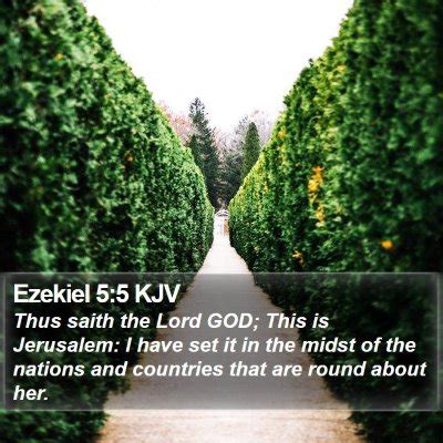 Ezekiel 5 Scripture Images - Ezekiel Chapter 5 KJV Bible Verse Pictures