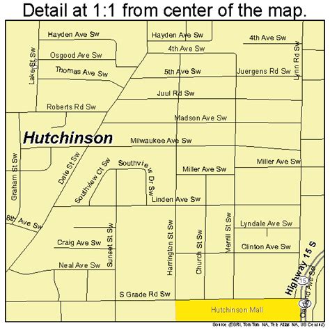 Hutchinson Minnesota Street Map 2730644