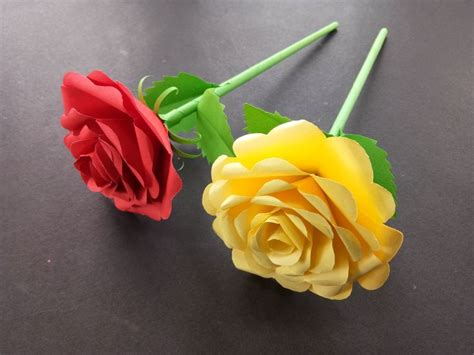 How to Make Beautiful Rose Flower by Quick and Easy Steps : DIY Paper Crafts | Handmade flowers ...