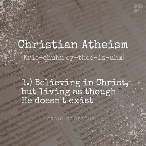 Are You A Christian Atheist? - FaithGateway