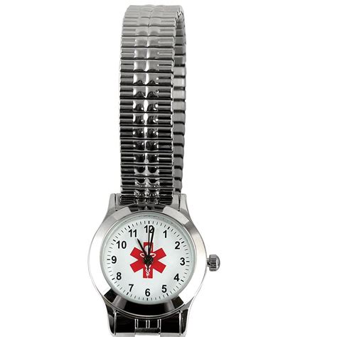 ATLANTIC HORIZON INT'L - Womens Stainless Steel Medical Symbol Watch Alerts Responders To ...