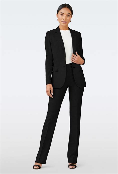 Custom Suits Made For You - Highworth Black Suit Women| INDOCHINO