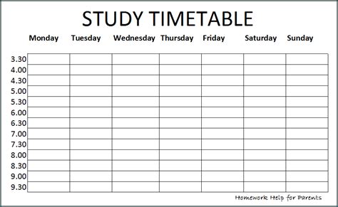 Study Calendar Template For Your Needs