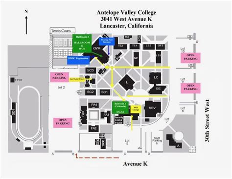 Antelope Valley College Campus Map - Tourist Map Of English