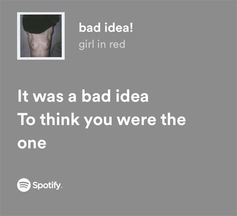 bad idea | Pretty lyrics, Lyrics, Songs