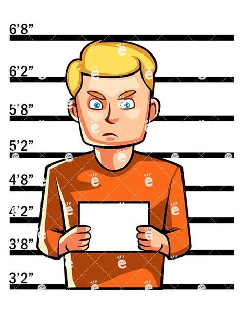 Just Arrested Man Police Mugshot Cartoon Vector Clipart - FriendlyStock ...