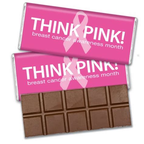 36 Pcs Breast Cancer Awareness Candy Gifts in Bulk Belgian Chocolate Bars - Pink Ribbon, 36 ...