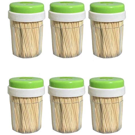 Bamboo Wooden Toothpicks (3000 Bulk Pack) - Round, Strong, Splinter-Free for Teeth and ...