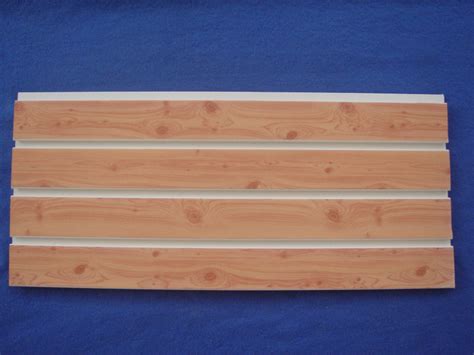 4ft 8ft Slat Wall Panels Fixture Customized With Wood Grain Surface