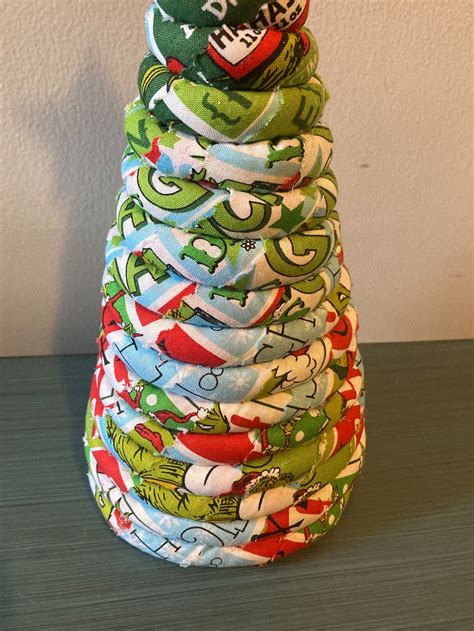 Grinch Christmas Fabric Small Tabletop Christmas Tree Handmade - Etsy