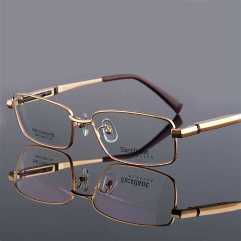 Brand Quality Titanium Gold Glasses Frame Men Eyeglasses Frames Men's ...