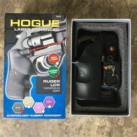 Hogue Green Laser Enhanced Grip for Ruger LCR Cobblestone Rubber Tamer ...