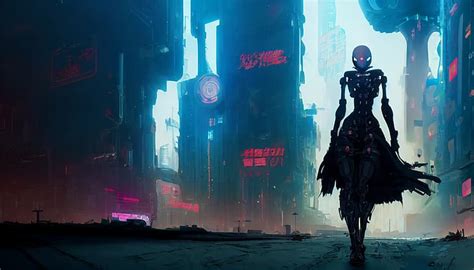 HD wallpaper: cyberpunk, robot | Wallpaper Flare