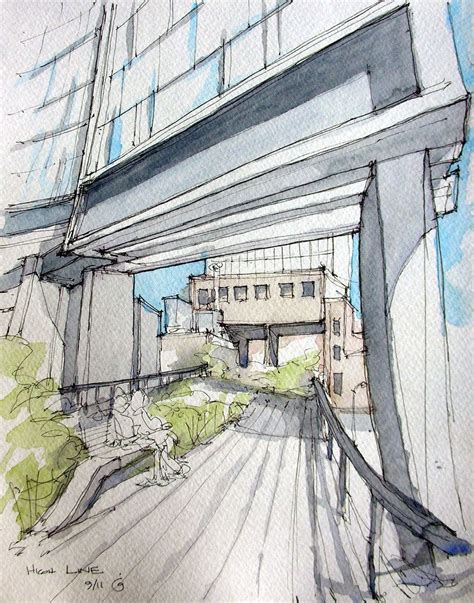 High Line Park 2 | Hotel landscape, Landscape sketch, Highline park