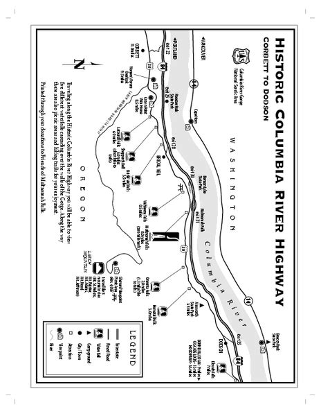 Historic Columbia River Highway Map - Columbia River Gorge • mappery