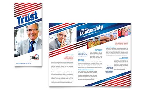 Political Campaign Tri Fold Brochure Template Design